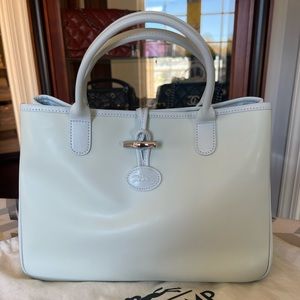 NWT - Longchamp Handbag - Light Blue - Silver Hardware